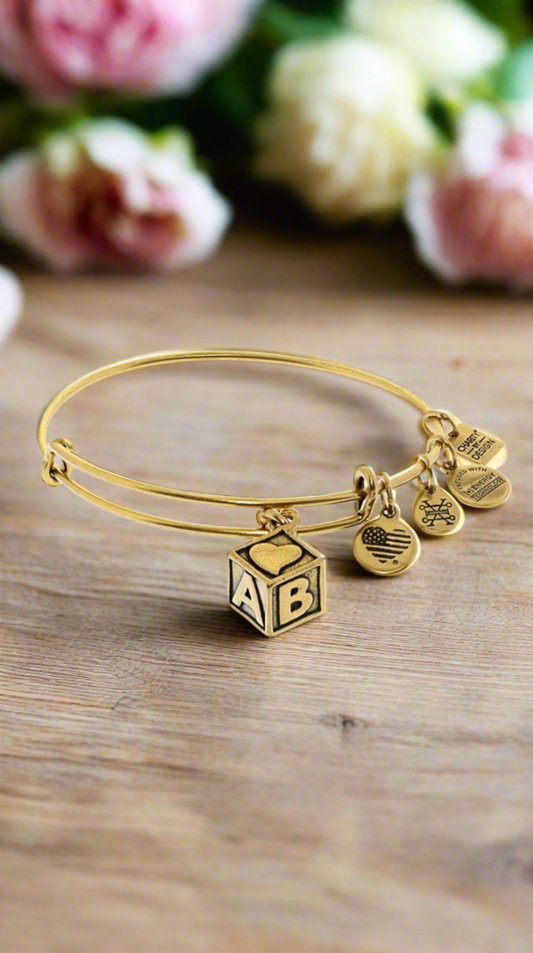 Alex and Ani - Baby Block Charm Bangle Bracelet