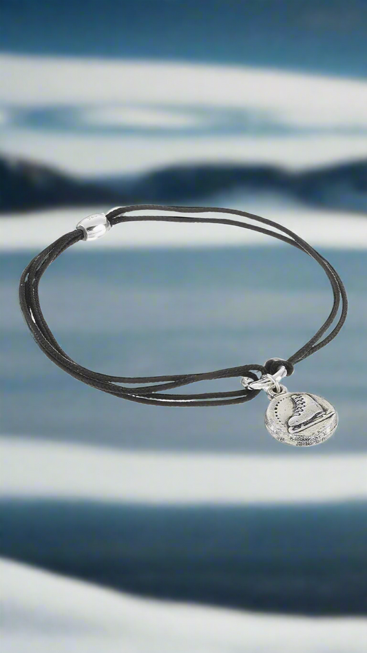 Alex and Ani - Ice Skate Charm Kindred Pull Cord Bracelet