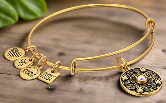 Alex and Ani - Wings of Change Butterfly Charm Bangle with Swarovski Crystals