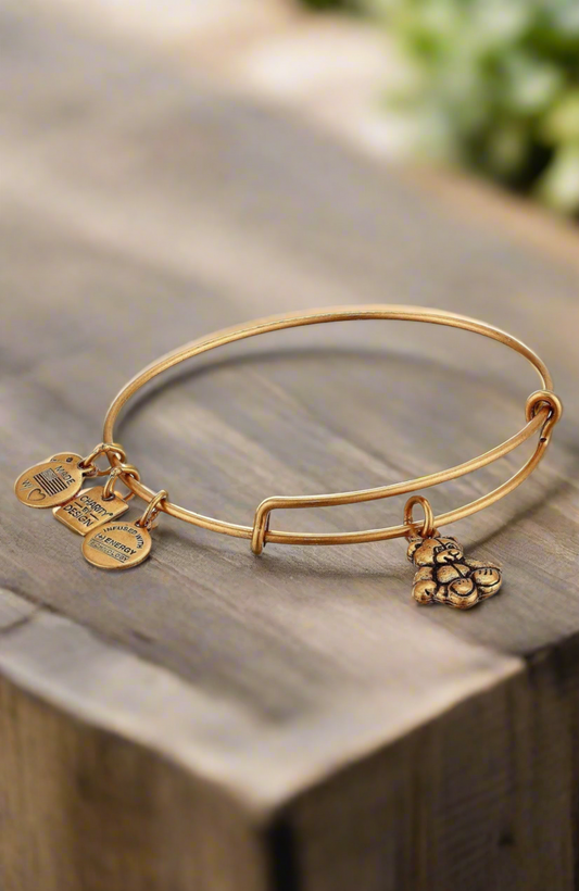 Alex and Ani - Little Brown Bear Charm Bangle Bracelet