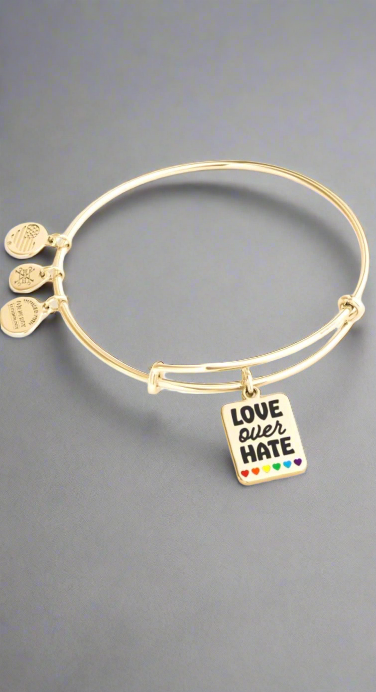 Alex and Ani - Love Over Hate Charm Bangle Bracelet