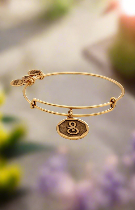 Alex and Ani - “S” Initial Charm Bangle Bracelet