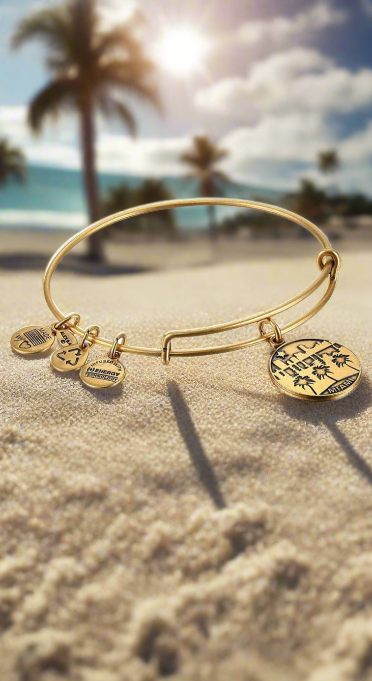 Alex and Ani - Places We Love Miami Destination Charm Bangle Bracelet, 2 Styles