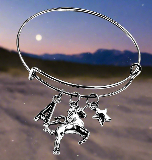 A Unicorn Star Bangle Bracelet