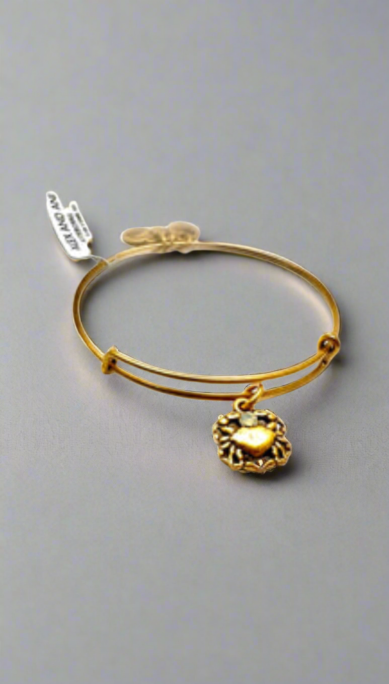 Alex and Ani - Smaller Crab Charm II, Cancer Zodiac Charm Bangle Bracelet