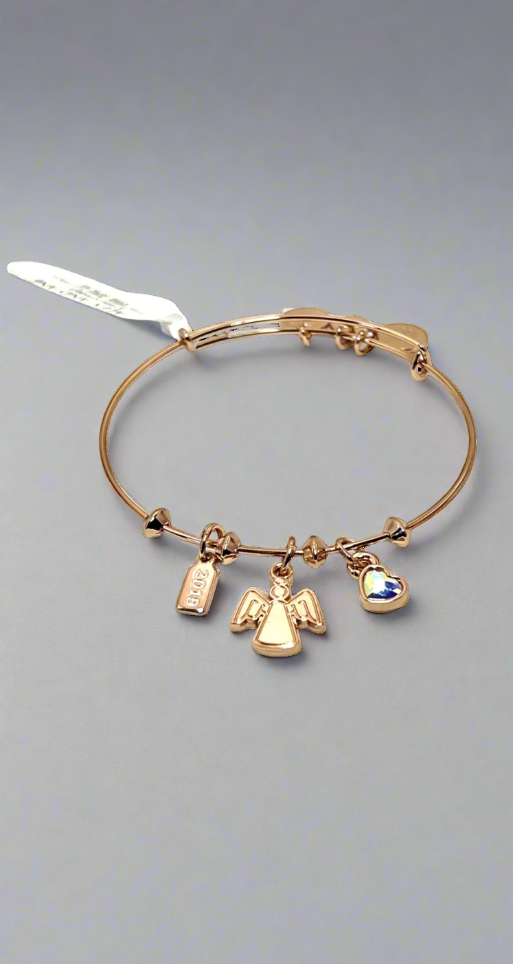 Alex and Ani - Tree Topper Angel Trio Charm Bangle Bracelet