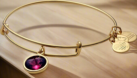 Alex and Ani - February Birthstone Swarovski Crystal Amethyst, Bracelet Bangle