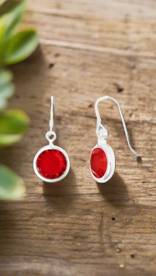 Alex and Ani - July Birthstone, Siam Swarovski Crystal Pierced Earrings