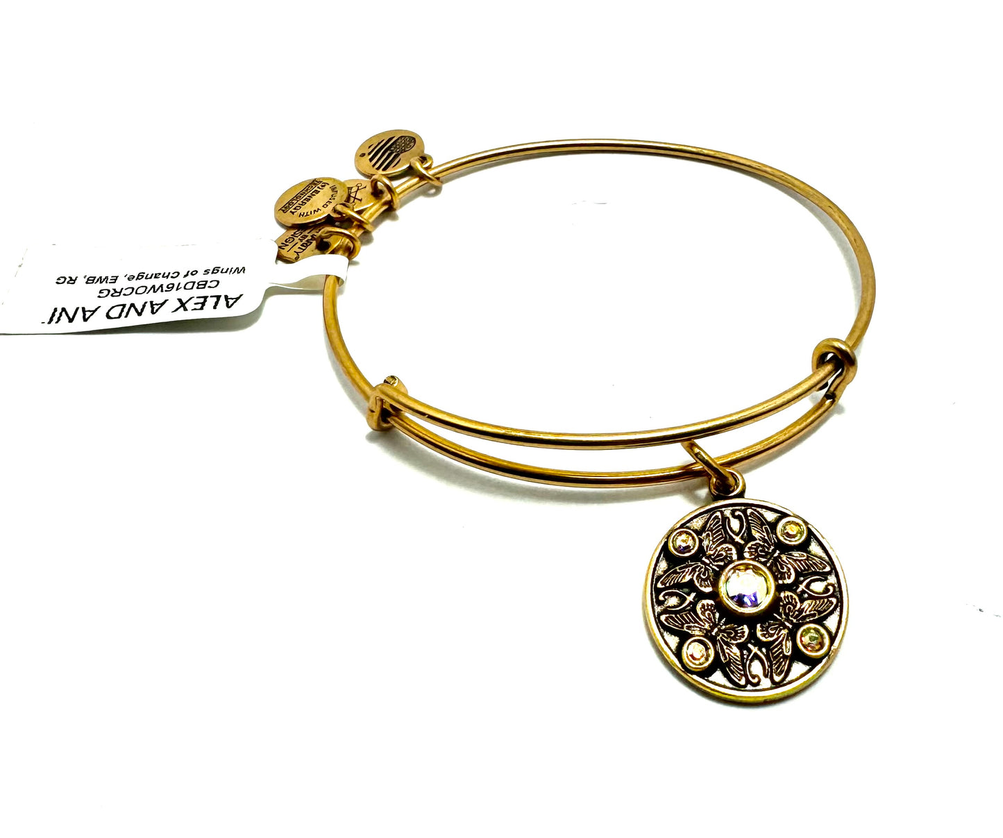 Alex and Ani - Wings of Change Butterfly Charm Bangle with Swarovski Crystals