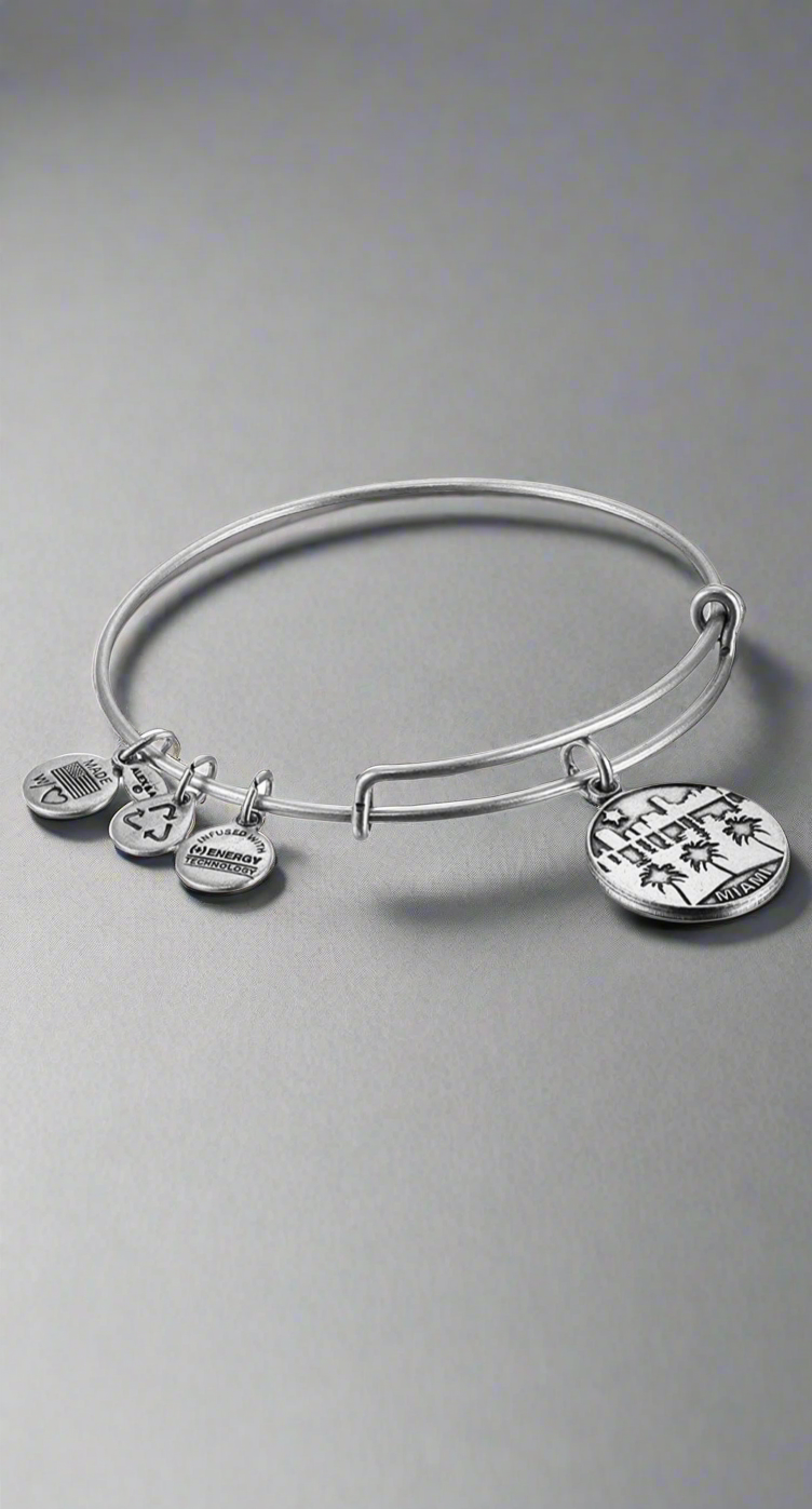 Alex and Ani - Places We Love Miami Destination Charm Bangle Bracelet, 2 Styles