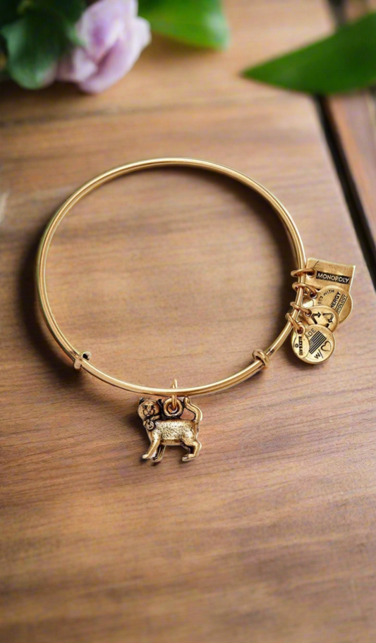 Alex and Ani - Monopoly Cat Charm Bangle Bracelet