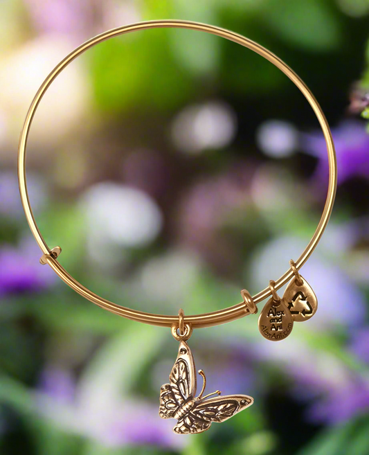 Alex and Ani - Butterfly Charm Bangle Bracelet