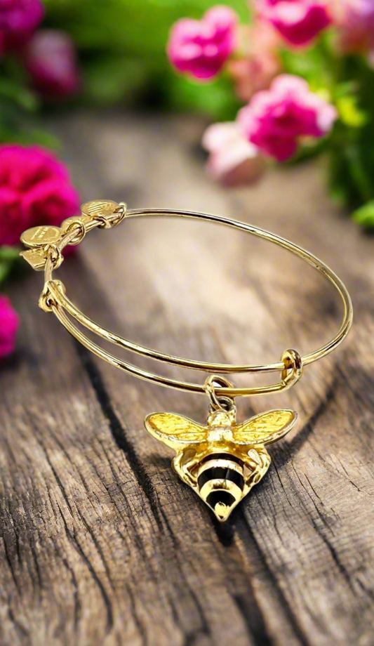 Alex and Ani - The Bumble Bee Bracelet Gold Charm Bangle Bracelet