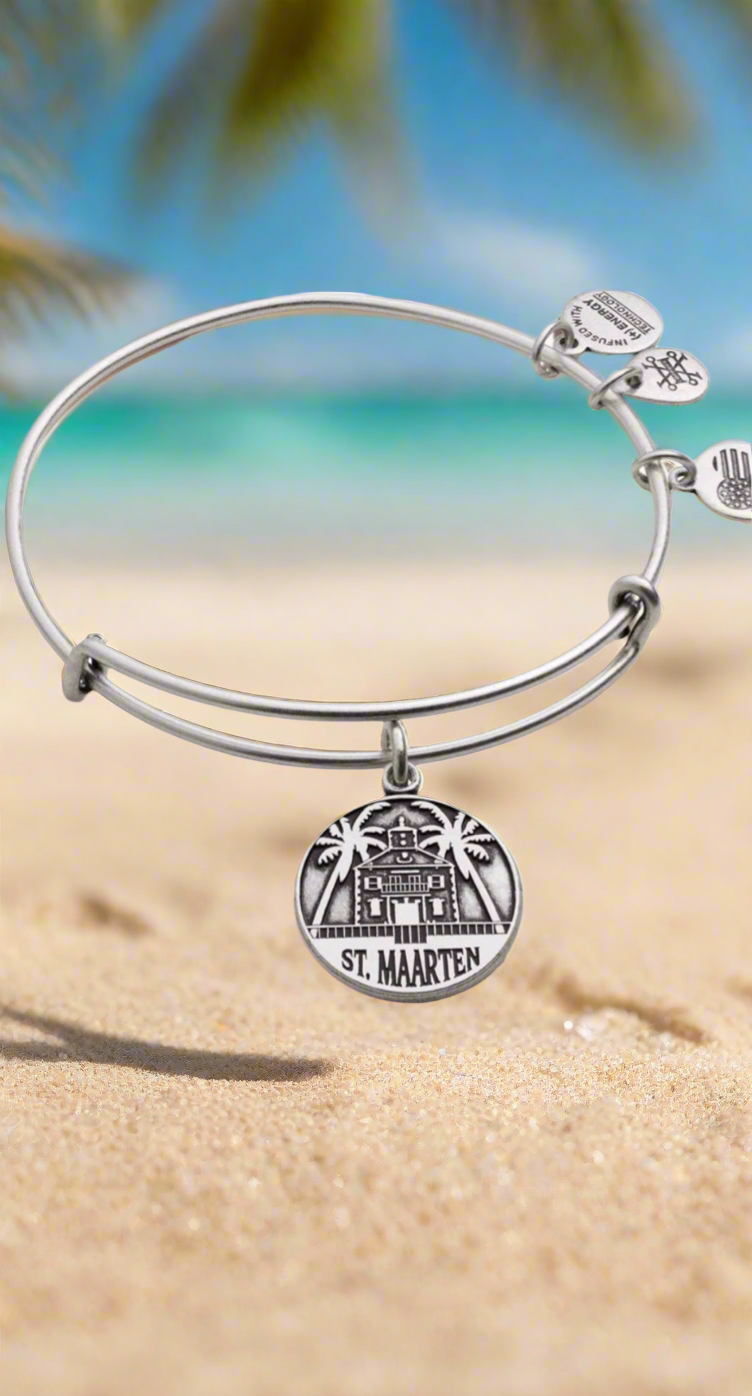 Alex and Ani - St. Maarten Charm Destination Bangle Bracelet