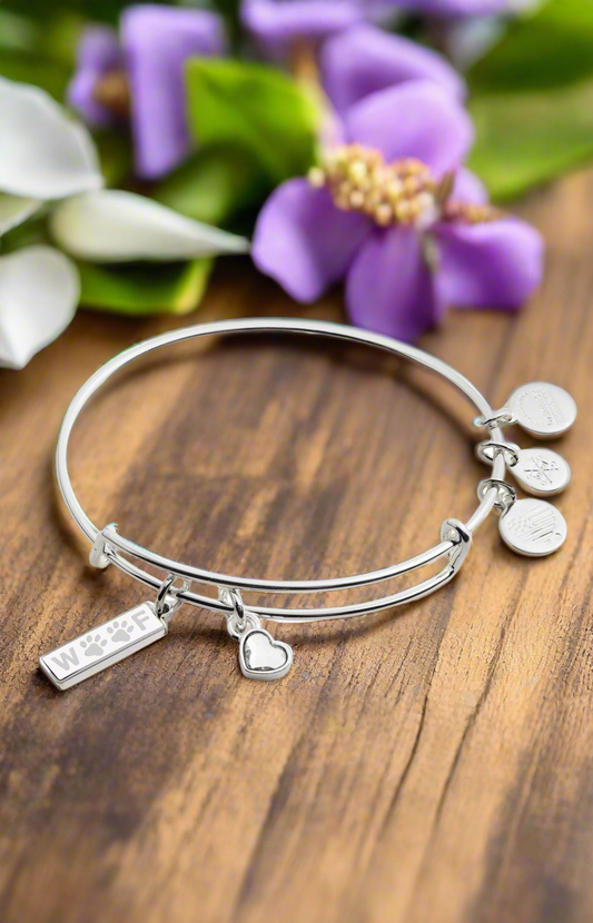 Alex and Ani -Woof Duo Charm Bangle Bracelet