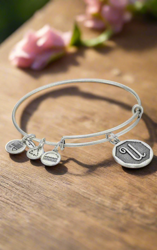 Alex and Ani - “U” Initial Bracelet Charm Bangle