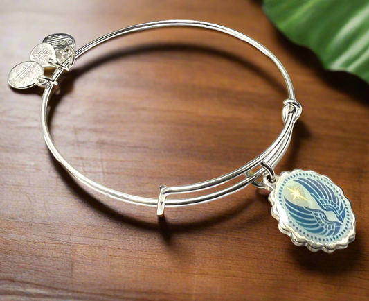 Alex and Ani - Guardian Angel Color Infusion Charm, Rafaelian Shiny Silver®, Angel Wings Bangle Bracelet, NWOT & NWT Gift for Her