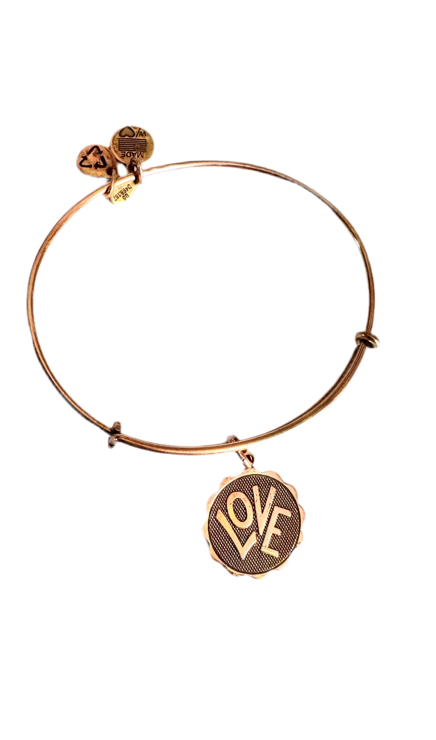 Alex and Ani - Various Styles LOVE Charm Bangles Bracelet Retired& Rare