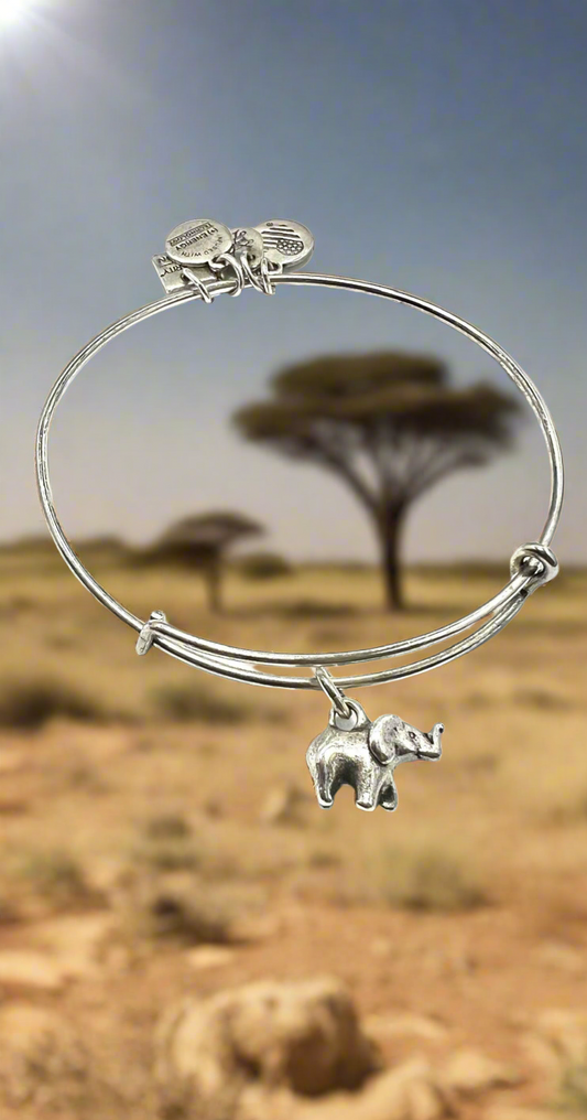 Alex and Ani - Charity by Design, Elephant II Charm Bangle Bracelet