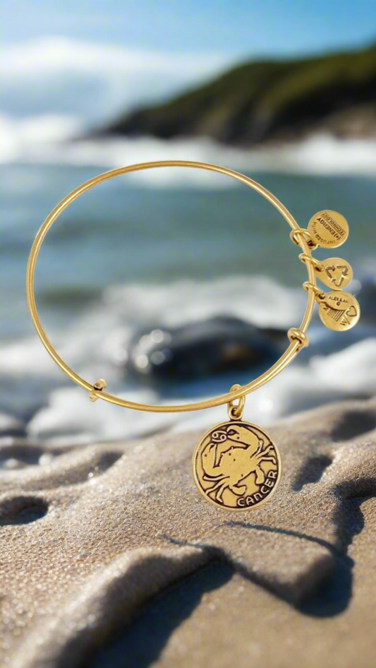 Alex and Ani - Cancer Zodiac Charm Bracelet Bangle, June 21 to July 22