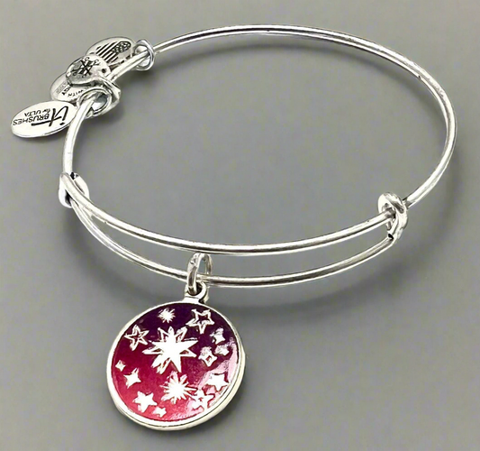 Alex and Ani - Cosmic Connection Color Infused Star Charm - Shiny Rafaelian Silver® Gift Box Set