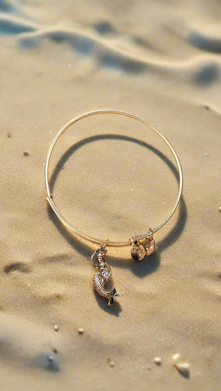 Alex and Ani - Mermaid Charm Bangle Bracelet - Two Styles