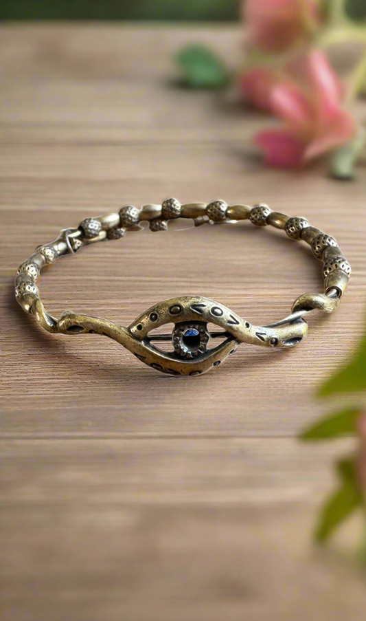 Alex and Ani - Vintage Evil Eye Wrap Bangle Bracelet Collectible Gift for Her