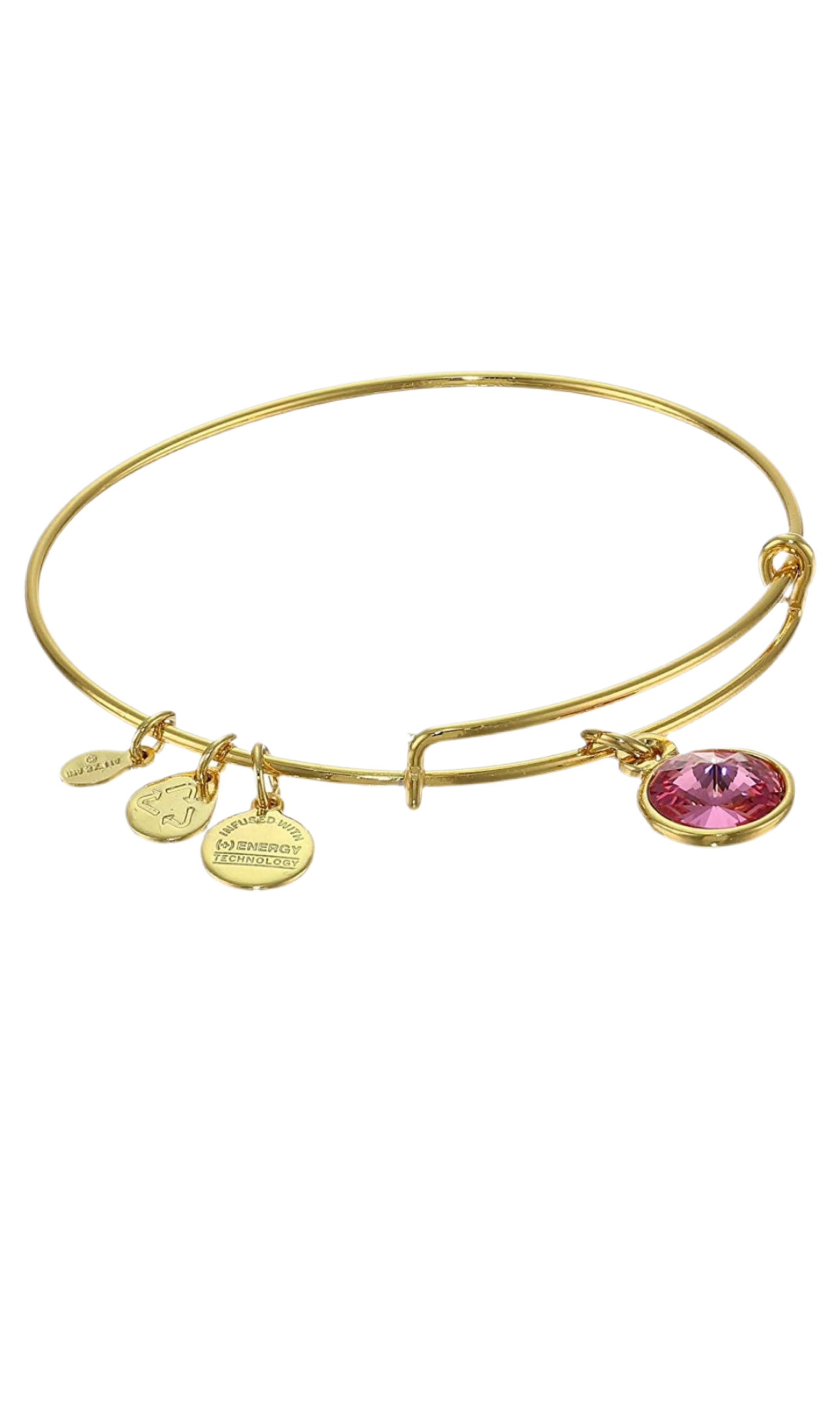 Alex and Ani - October Birthstone, Clear Rose Crystal Charm Bangle Bracelet