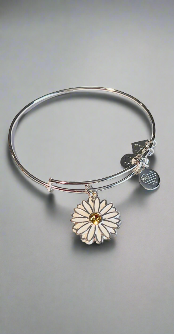 Alex and Ani - Daisy Charm Bangle Bracelet