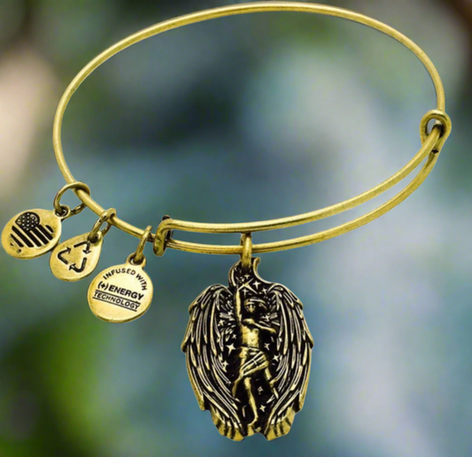 Alex and Ani - Guardian of Strength, Enlighten Me Charm Angel Bangle Bracelet