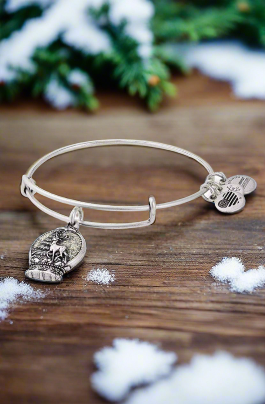 Alex and Ani - Snow Globe Charm Bangle Bracelet