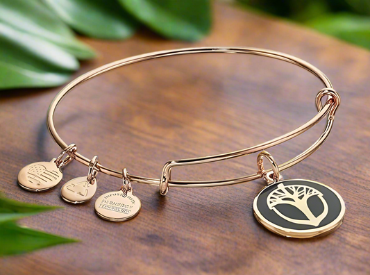 Alex and Ani - Unexpected Miracles Color Infused Olive Background Charm