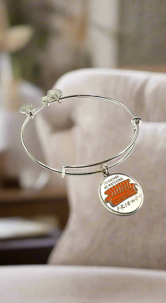 Alex and Ani - 'I'd Rather Be Watching FRIENDS' Couch Charm Bangle Bracelet