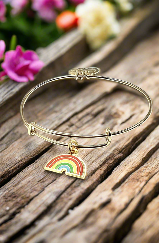 Alex and Ani - Color Infusion Rainbow Charm Bangle Bracelet