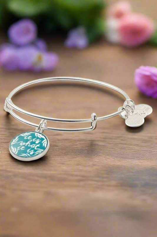 Alex and Ani - “It Is What It Is” Charm Bangle Shiny Silver