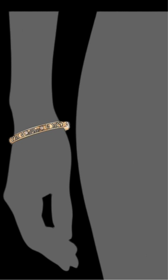 Alex and Ani – Love Cuff with Swarovski Crystals
