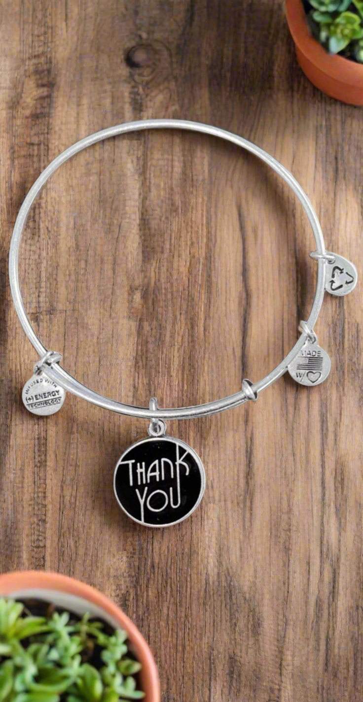 Alex and Ani - Thank You Charm Slide Bangle