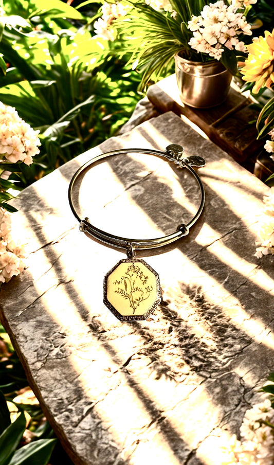 Alex and Ani - Road to Romance Sweet Pea Charm Bangle Bracelet
