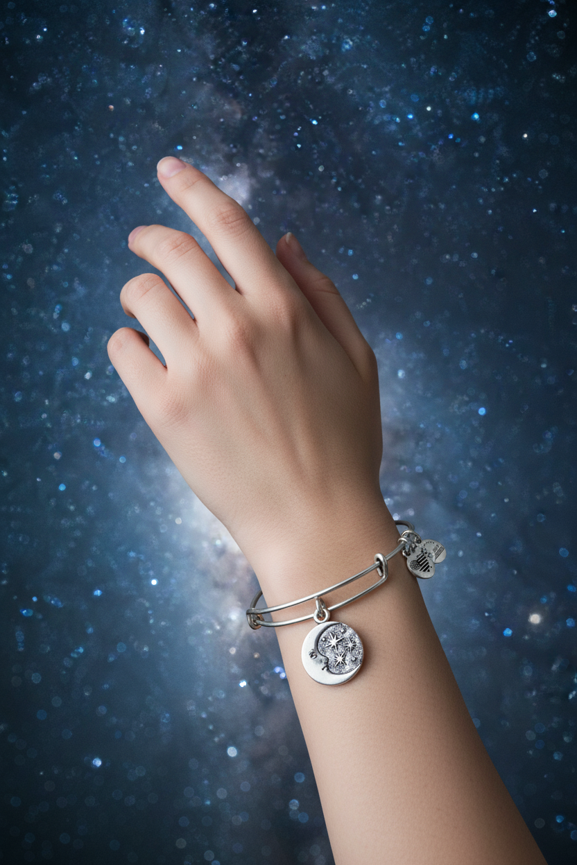 Alex and Ani - Moon Tarot Charm Bangle Bracelet