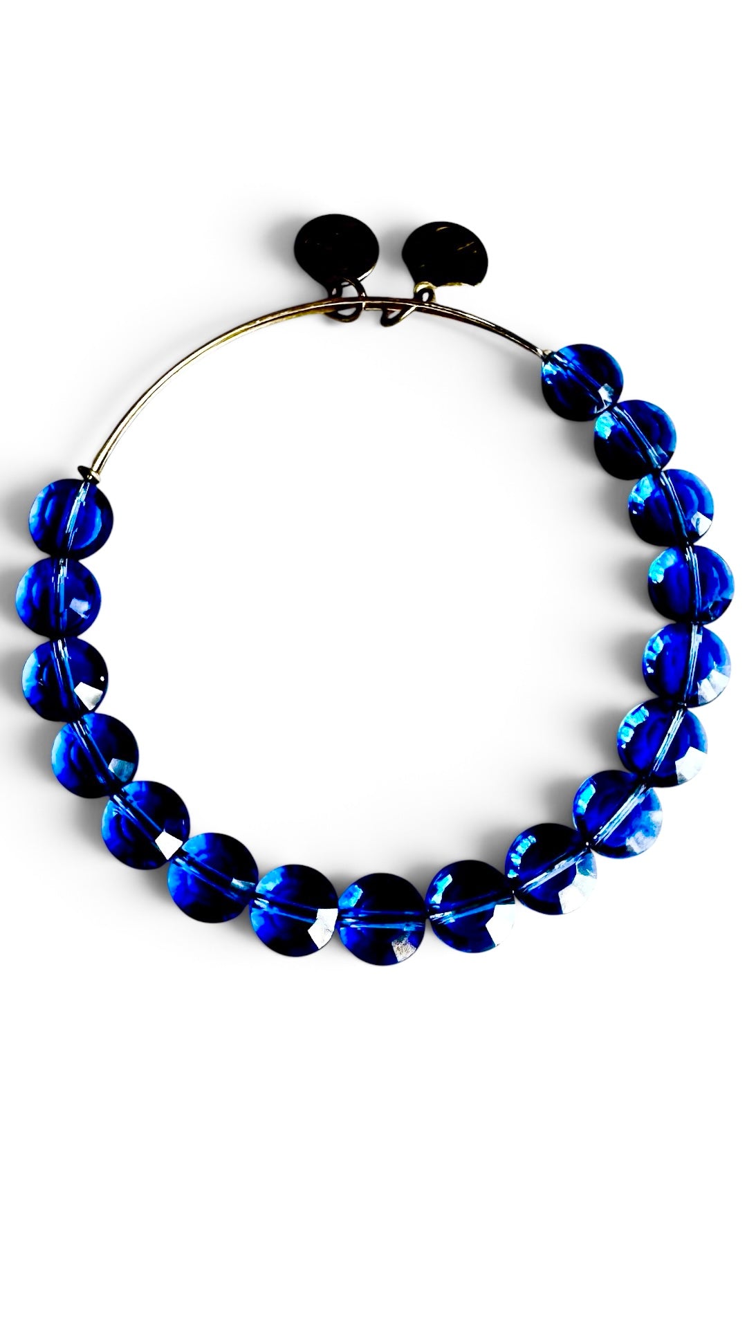 Alex and Ani - Blue Sapphire Luxe Rafaelian Silver Bangle Bracelet