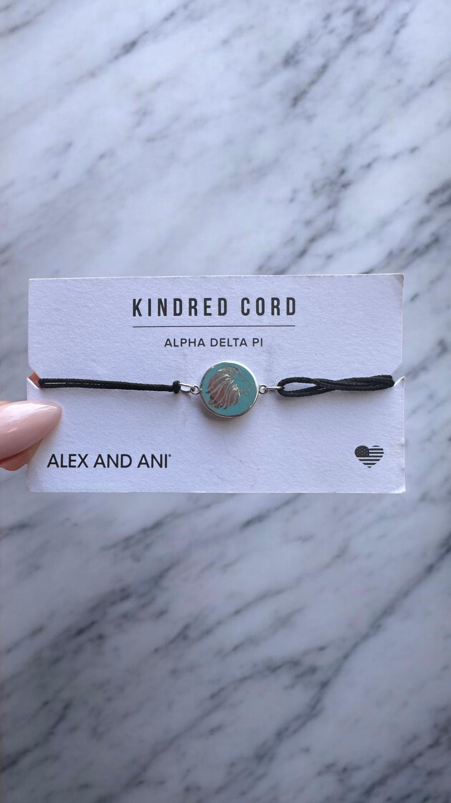 Alex and Ani - Alpha Delta Pi Charm Kindred Pull Cord Bracelet