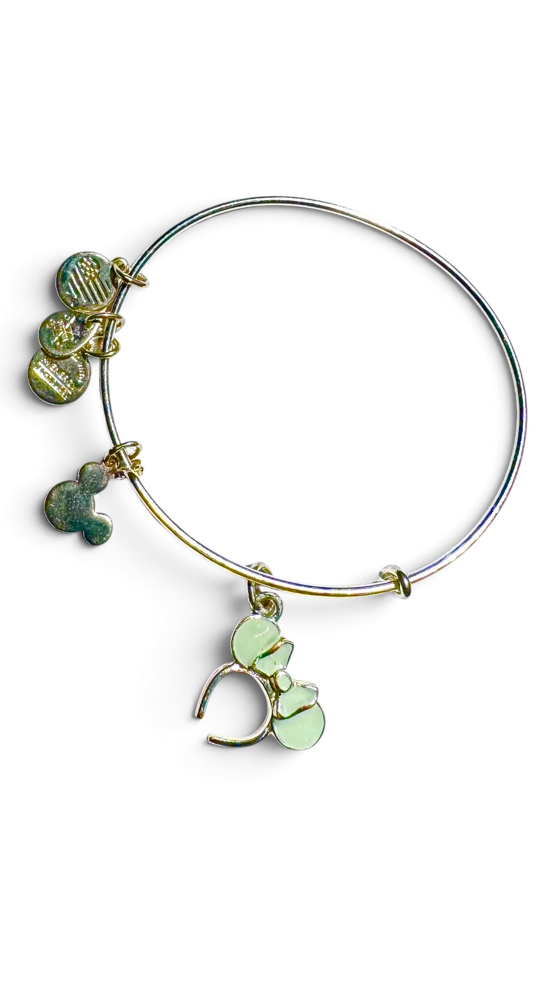 Alex and Ani - Minnie Headband Mint Green Enamel Ears Charm Bangle Bracelet