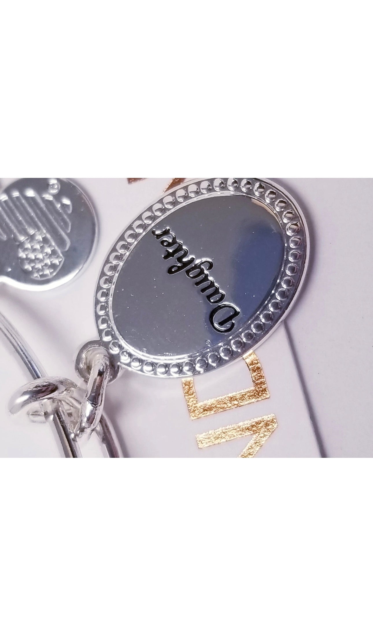 Alex and Ani - Because I love You Daughter VI Blessing Charm Bangle Bracelet