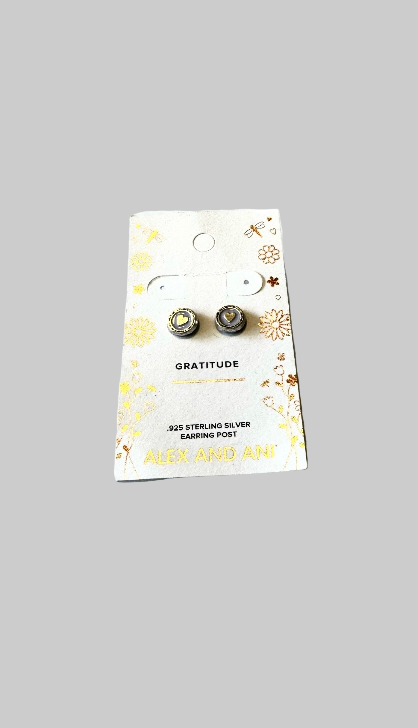 Alex and Ani - Heart & Gratitude Stud Earrings Silver