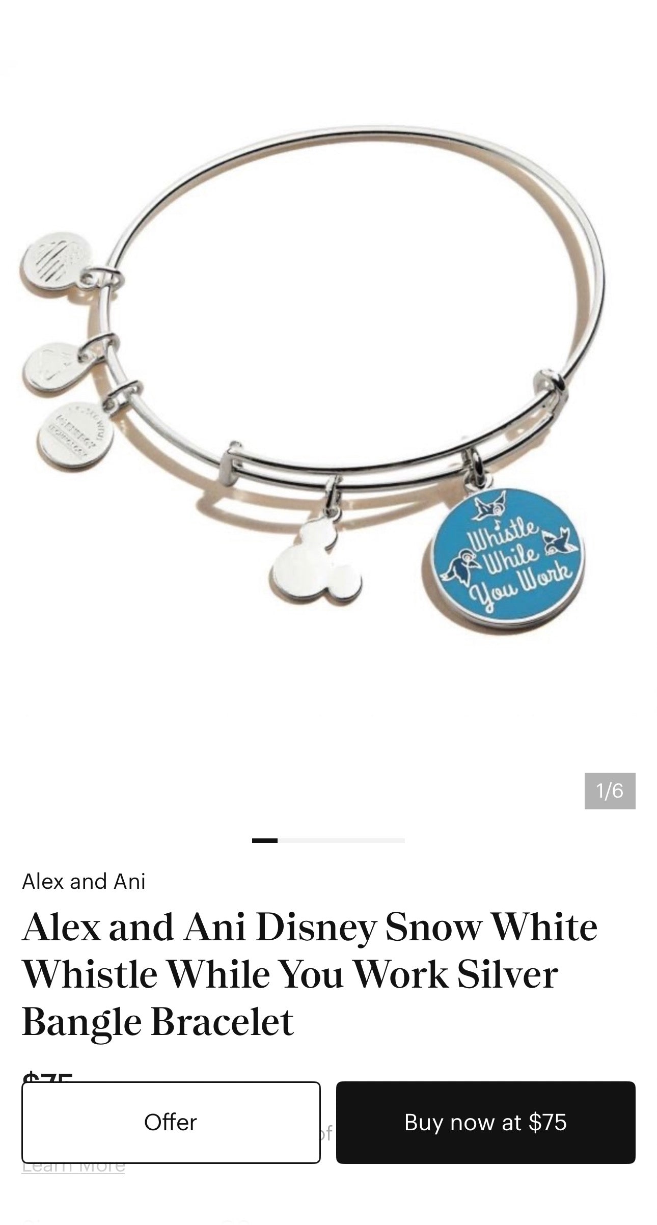 Alex And Ani - ‘Whistle While You Work’ Charm Bangle Bracelet, Park Exclusives