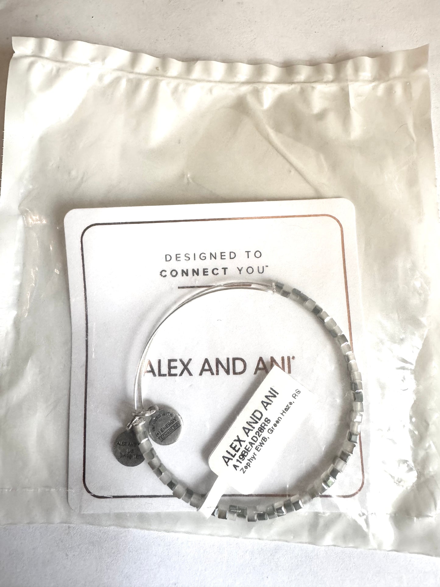 Alex and Ani - Zephyr Green Haze Beaded Bangle Bracelet