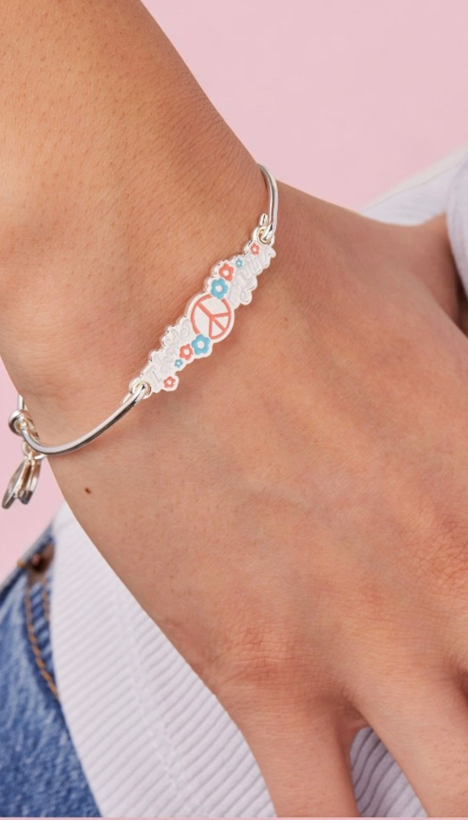 Alex and Ani - 'I Decide My Vibe' Peace Inline Bangle Bracelet