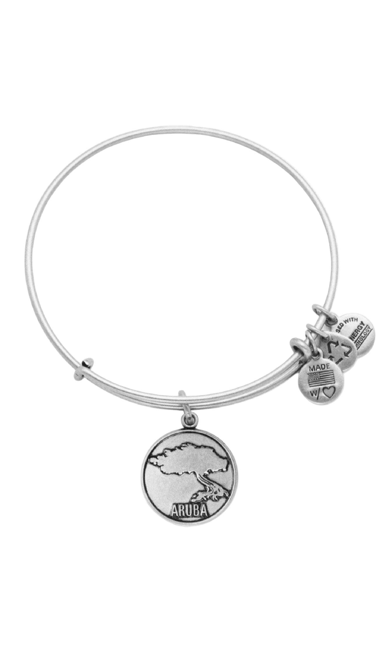 Alex and Ani - Destination Divi Tree Aruba Charm Rafaelian Bangle Bracelet