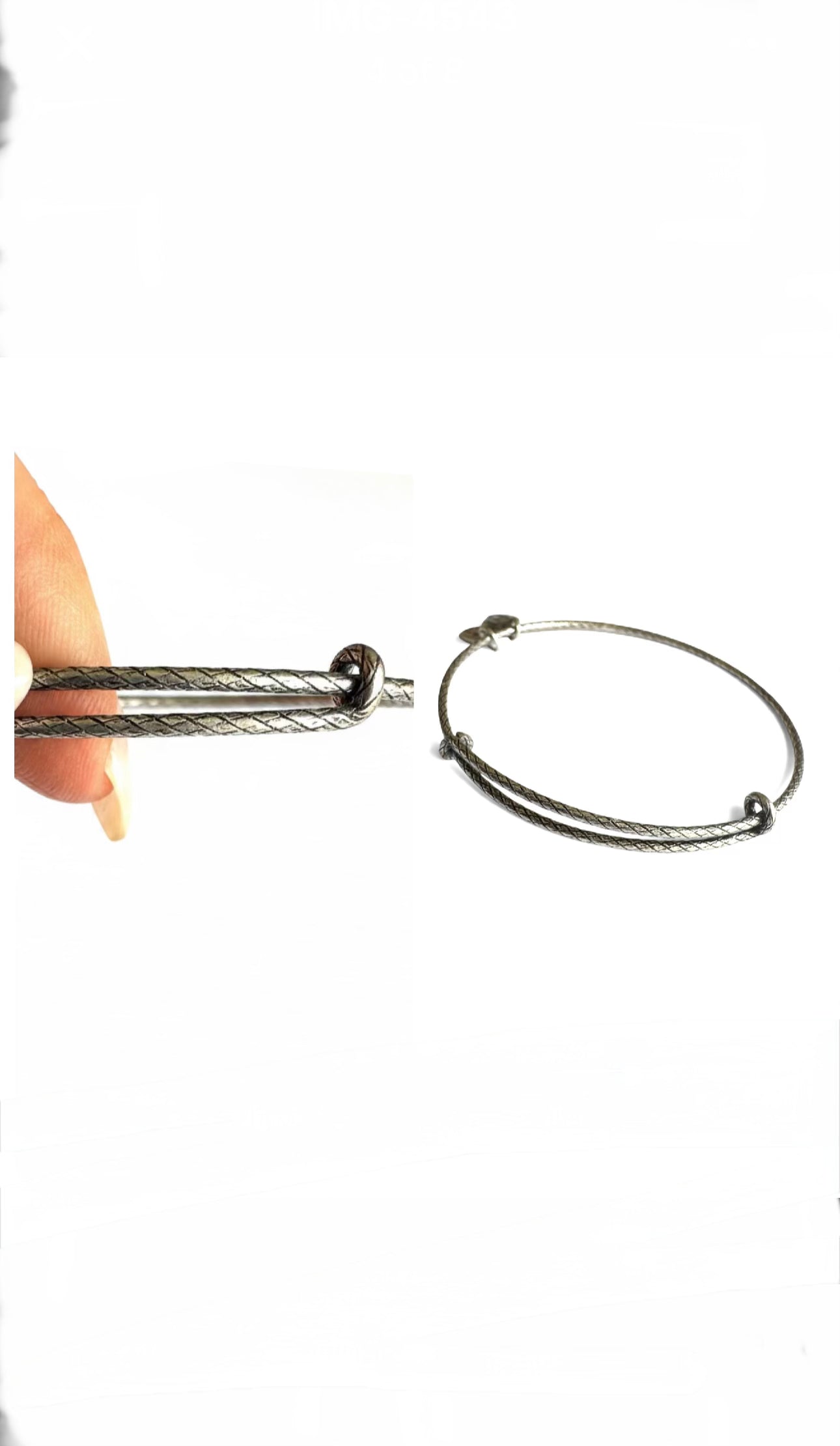 Single Silver Bangle Bracelet, Plain or Textured