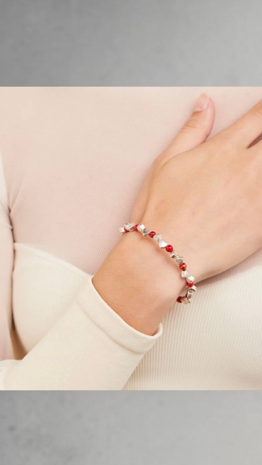 Alex and Ani - Antique Americana Heart Beaded Bangle Bracelet